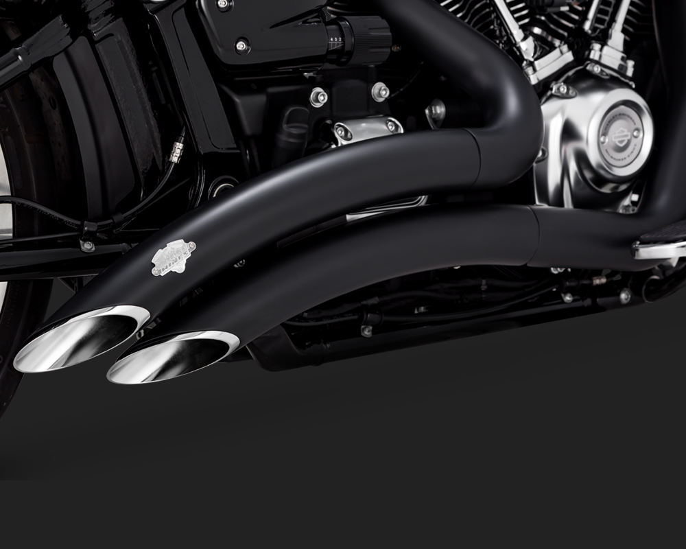 Vance Hines Big Radius Into Exhaust In Black For Harley Davidson