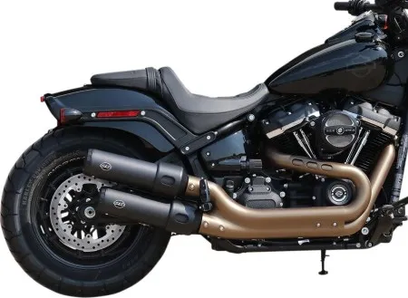 S&S Cycle Grand National Slip-On in Black Finish 2018-2024 M8 Softail Fat Bob (550-0734)