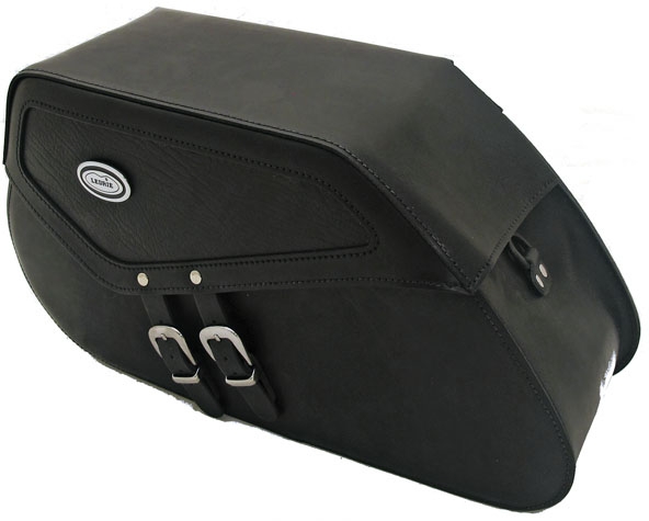 Ledrie Reinforced Rigid Leather Saddlebag Set Liter Arm