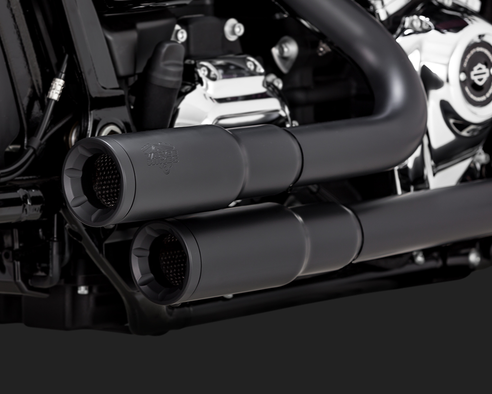 Vance & Hines Mini Grenades Exhaust In Black For Harley Davidson 2018 ...