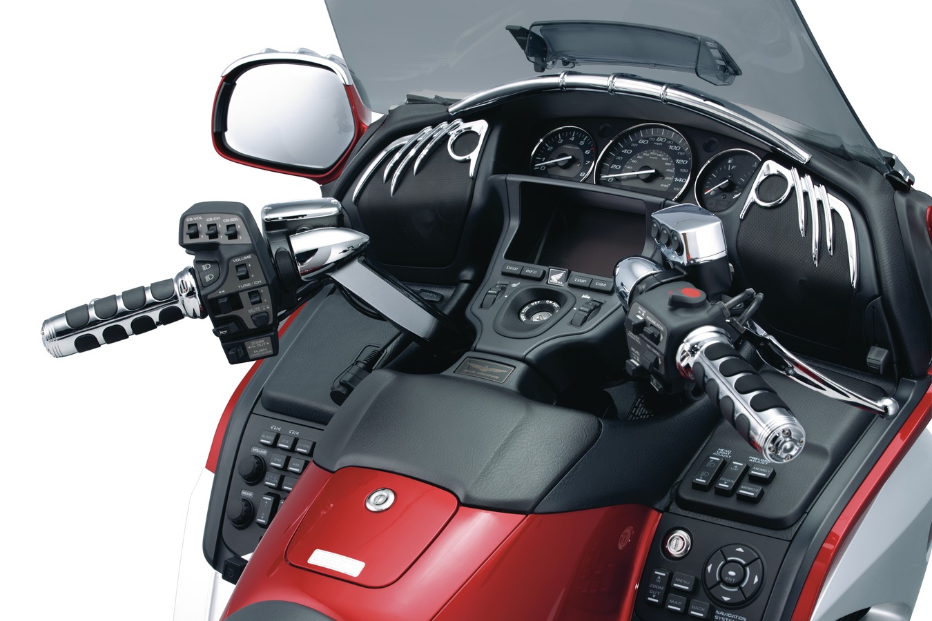 Kuryakyn ISO-Grips In Chrome Finish For Honda Gold Wing Motorcycles (6180)  ARH Custom UK