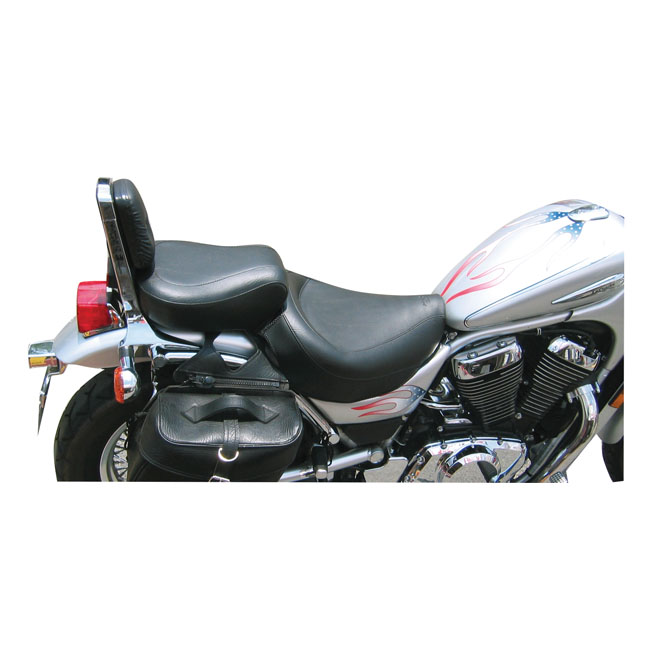 Mustang Wide Touring 2-Up Vintage Seat In Plain Black For Suzuki 1985 ...