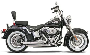 Bassani FireFlight Series Exhaust In Chrome For Harley Davidson 1986-2017 FXST/FLST Softail Models (Except 2009 FXSTSE) (12113B)