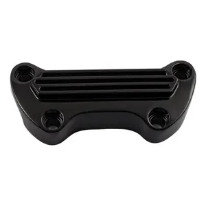 Doss Finned Handlebar Top Clamp In Black For 1973-2022 Harley Davidson Models (ARM849305)