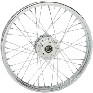 Drag Specialities Replacement Laced 40 Spoked Front Wheel 21x2.15 Inches For 04-05 FXD/B/C/L (Single/Dual Disc) Part Number (0203-0533)