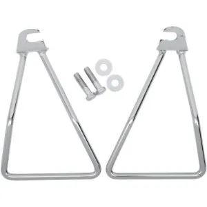 Drag Specialties Chrome Saddlebag Support Brackets For 85-86 FL Models (77-0047)