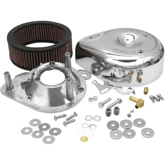 S&S Air Cleaner In Chrome For S&S Carburetor 1984-1992 Big Twin And 1986-1990 XL Models (17-0399)