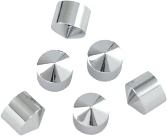 Kuryakyn Peaked Rocker Box Bolt Covers In Chrome Finish (Set of 6) (8693)