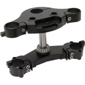 Arlen Ness KO Raked Triple Tree Kit In Black Finish For 2014-2020 Harley Davidson Touring Models (7 Degree Rake) (20-389)