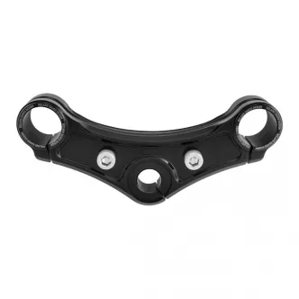 Roland Sands Top Triple Clamp In Gloss Black Finish With Riser Holes For 10-15 Sportster 48 (0208-2104-B)