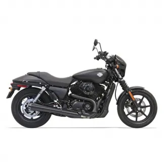 Bassani Muffler 4 Inch Megaphone Style Street Exhaust in Black Finish For 2015-2020 Street Models (1527RB)