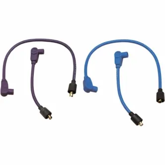 Taylor 8mm Custom-Coloured Spark Plug Wire Set In Blue For 1980-1998 FLT/FLHT and 1986-2003 XL (Except 1998-2003 1200S) (77633)