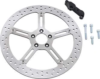 Arlen Ness Big brake Rotor Kit 15 Inch Left Side Wheel For 2000-2014 Softail (Except Springer) And 2000-2005 Dyna With Hub-Mounted 11.5 Inch Rotor and 18 Inch Or Larger Wheel Models (02-965)