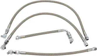 Drag Specialties Oil Line Kit in Stainless Steel Finish For 1987-1990 FXR Models (4-line kit) (606003)