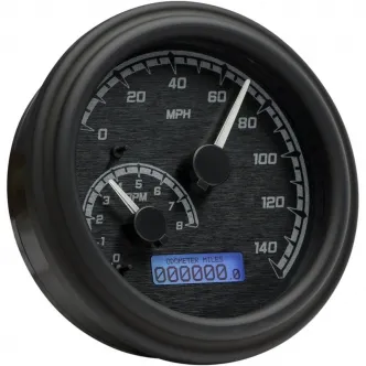 Dakota Digital Gauge MVX Series in Black/Gray Chrome MVX FatBob Gauge For 2004-2010 Softail, 2004-2011 Dyna And 2004-2013 Road King Models (MVX-2004-KG-C)