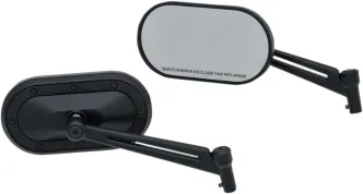 Kuryakyn Heavy Industry Mirrors In Satin Black Finish (1737)