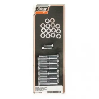 Colony Rocker Box Bolt Kit Hex in Chrome Finish For 1957-1976 XL Models (ARM261989)