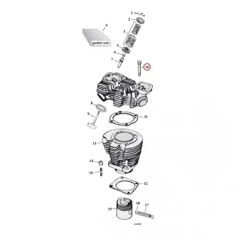 Gardner Westcott Head Bolt Kit, 12 Point For Late 1973-1985 XL Models (ARM518105)