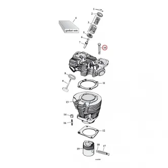 Gardner Westcott Head Bolt Kit, Allen For Late 1973-1985 XL Models (ARM710729)