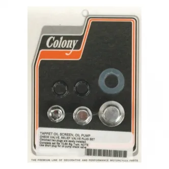 Colony Oil Pump And Crankcase Plug Set Hex; 3 Plug Set For 1968-1980 B.T. Models (ARM088105)