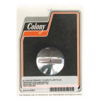 Colony XL Primary Case Plug Slotted, OEM Reproduction in Plain Aluminium Finish For 1954-1970 KH, XL Models (ARM388989)