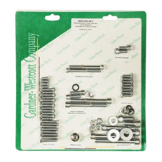 Gardner Westcott Motor Screw Set, in Chrome Allen Finish For 1966-1969 FL Models (ARM088715)