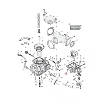 Gardner Westcott Keihin Floatbowl Mount Kit in Stainless Steel Allen Finish For Keihin CV Carb 1990-2006 B.T., 1988-2006 XL Models (ARM922305)