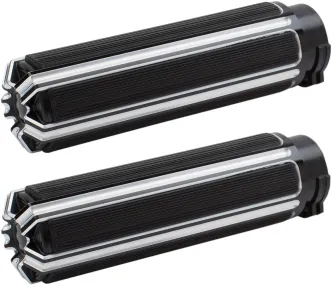 Arlen Ness 10-Gauge Billet Grips In Black For 1974-2023 Harley Davidson Single And Dual Throttle Cable Models (07-124)