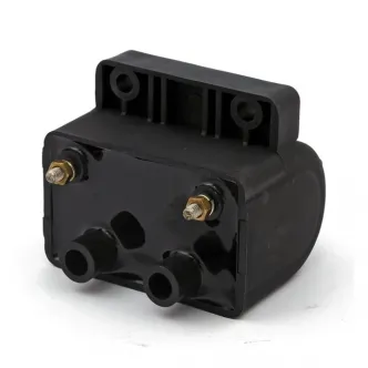 Doss Late OEM Style Ignition Coil 12V. 3 OHM Electronic Ignition in Black Finish For 1985-1999 B.T. (Excluding TC & 1995-1999 Fuel Injection), 1986-2003 XL (Excluding 1998-2003 XL1200S) Models (ARM059615)