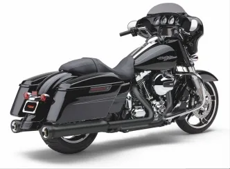 Cobra Neighbor Hater Slip-On Mufflers In Black Finish For 1995-2016 Touring Models (6107RB)