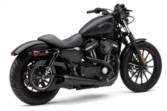 Cobra El Diablo 2 Into 1 Exhaust System In Black With Black Tips For Harley Davidson 2014-2022 Sportster Motorcycles (6473B)