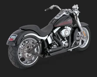 Vance & Hines Shortshots Staggered Performance Exhaust System NON-PCX In Black For Harley Davidson 1986-2017 Softail Motorcycles (47221)