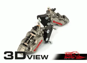 Free Spirits Front 4 Piston Brake Caliper Kit In Titanium For Harley Davidson Sportster CX 1200 Roadster Models (203910T)