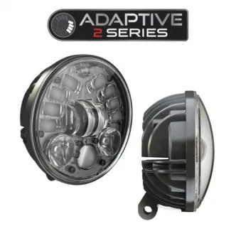 J.W. Speaker 8691 LED Adaptive 2 Headlight With Pedestal Mount With Black Bezel 5.75 Inch (14.5cm) (0555111)