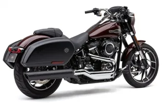 Cobra 909 Twins 4 Inch Slip-On in Black Finish For 2018-2024 FLSB Softail Sport Glide Models (6520B)