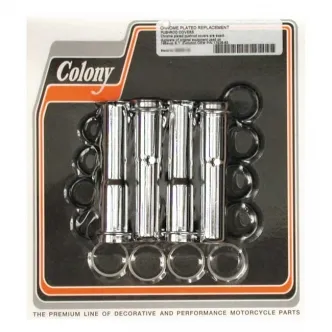 Colony Lower Pushrod Cover Set For 84-99 Evo B.T & 86-90 Evo XL In Chrome (ARM123989)