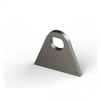 DOSS Laser Cut Steel Mounting Tab S235 JR3 Steel, 6mm Thick, B= 65mm / L= 55mm For Single Grommet (ARM889165)