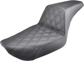 Saddlemen Lattice Stitch Style Black 2-Up Seat For 1996-2003 FXD (Except FXDWG) Models (896-04-172)