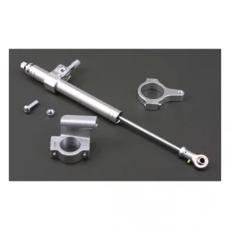 DOSS Steering Damper Kit in Silver Aluminium Finish For 1986-1999 FXST Models (ARM300059)