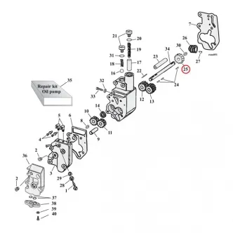 Jims Driven Gear, Oil Pump. 24T For 1973-1999 B.T. (Excluding TC) Models (26345-73)