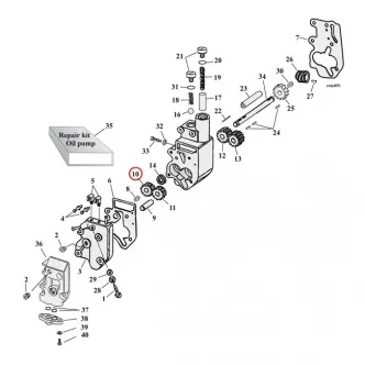 DOSS Feed Gear, Driven Oil Pump For 1968-1999 B.T. (Excluding TC) Models (ARM534109)