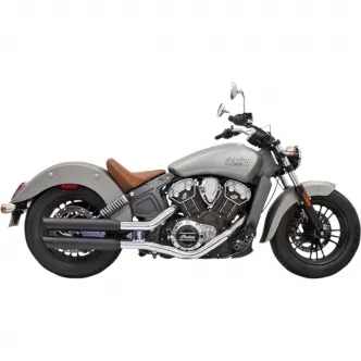 Bassani 3 Inch Slip On Mufflers Slash Cut In Black For 2017-2024 Indian Scout (8S27BSB)