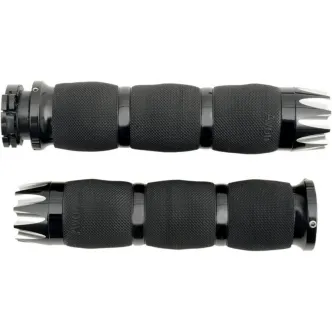 Avon Grips Excalibur Air Cushion Grips in Black Anodized Finish For All 2014-2018 Indian Models With 1 Inch Handlebars (Except Scout) (MT-IN-AIR-90A-E)