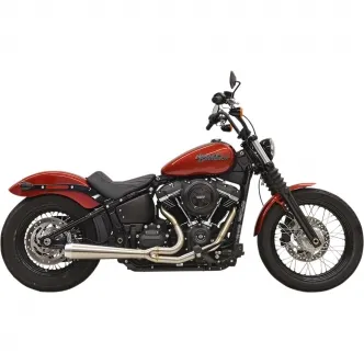 Bassani Exhaust System Road Rage III 2-Into-1 in Stainless Finish For 2018-2024 Softail Street Bob, Low Rider, Slim & Fat Bob Models (1S72SS)