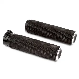 Arlen Ness Dual Ring Fusion Grips In Black For 1974-2023 Harley Davidson Motorcycles With Single Or Dual Throttle Cables (07-308)