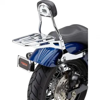 Cobra Detachable Round 14 Inch Backrest Kit in Chrome Finish For All 2006-2017 Dyna Models (602-2004)