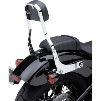 Cobra Detachable Square 14 Inch Backrest Kit in Chrome Finish For 2018-2021 FLDE/FLHC/S/FLSL/FXBB Models (602-2046)