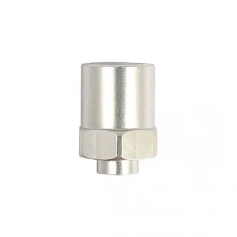 TRW Varioflex Connector M10 x 1.00 Int. Threaded, Female Inverted Flare, Large Hole, No Pin in Silver Anodized Finish (ARM244015)