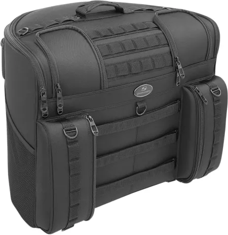 Saddlemen BR4100 Tactical Back Seat Bag in Black Finish (EX00033A)