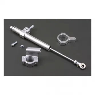 DOSS Steering Damper Kit in Silver Aluminium Finish For 2000-2007 FXST Models (ARM400059)